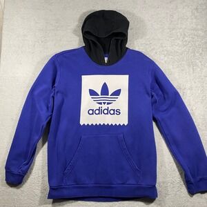 Adidas Hoodie Mens Medium Pullover Trefoil Logo DU8327 Casual Sweatshirt